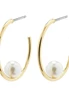 Pilgrim | Eline recycled pearl hoop earrings gold-plated