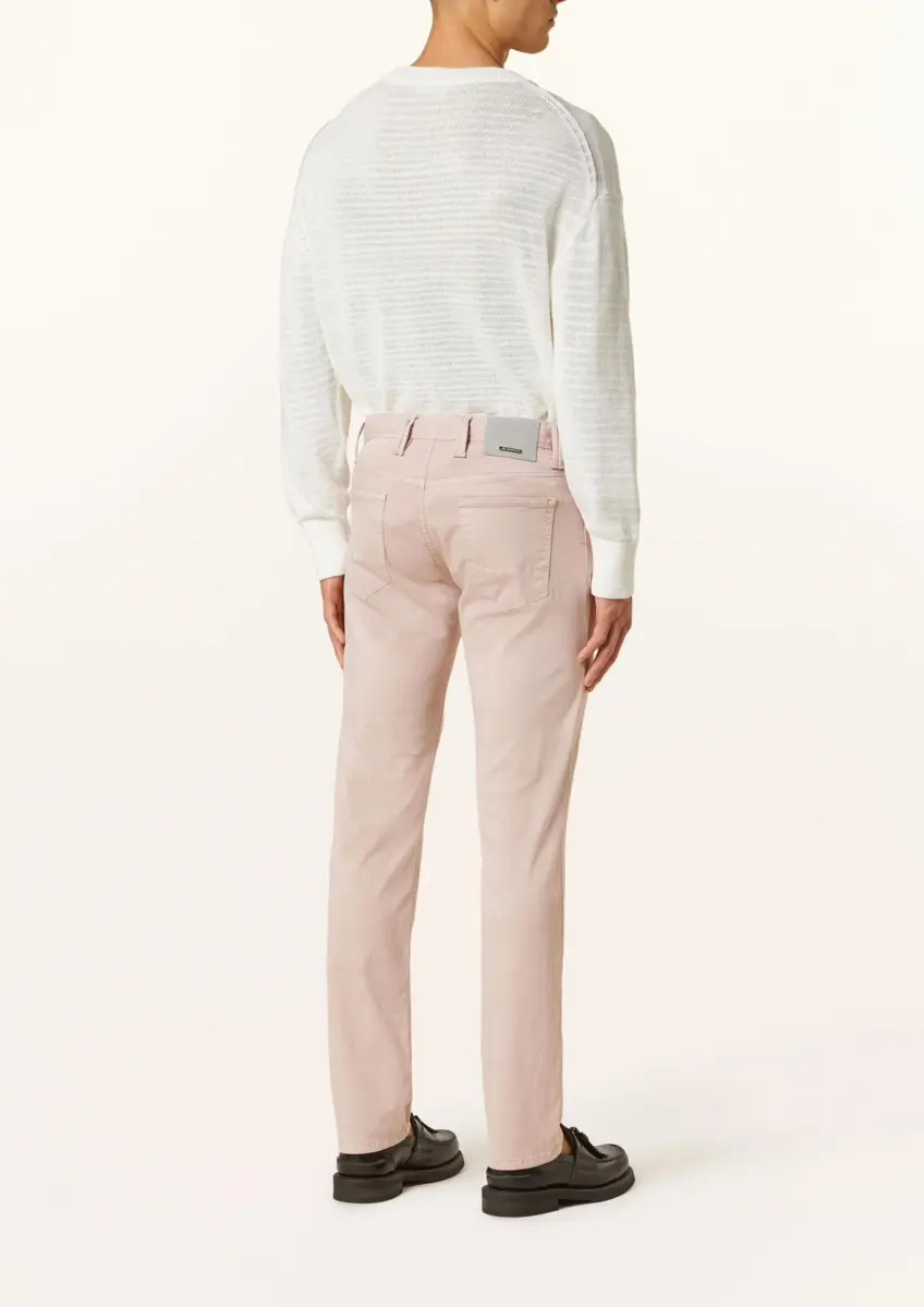 Alberto | Slim - superstretch coloured denim dark rose