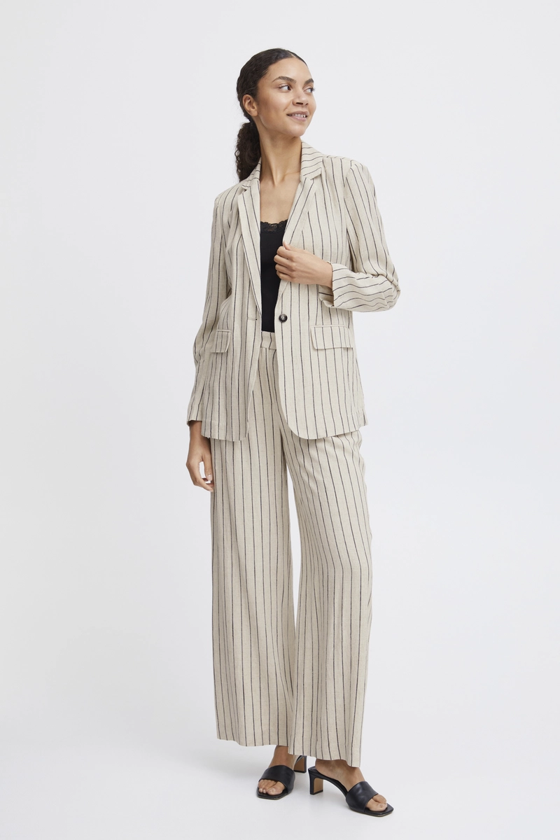 B.YOUNG | johanna blazer 3 linen black stripe