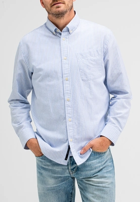 Butcher of Blue | Aidan oxford bold stripe shirt