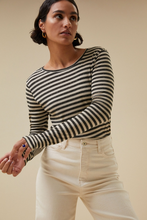 By Bar | Basic ls stripe top