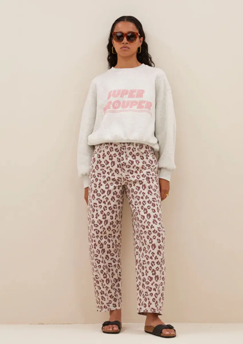 By Bar | Begum pink cheetah pants