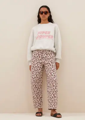 By Bar | Begum pink cheetah pants