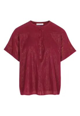 By-Bar | Bo metallic blouse 240 - grenache