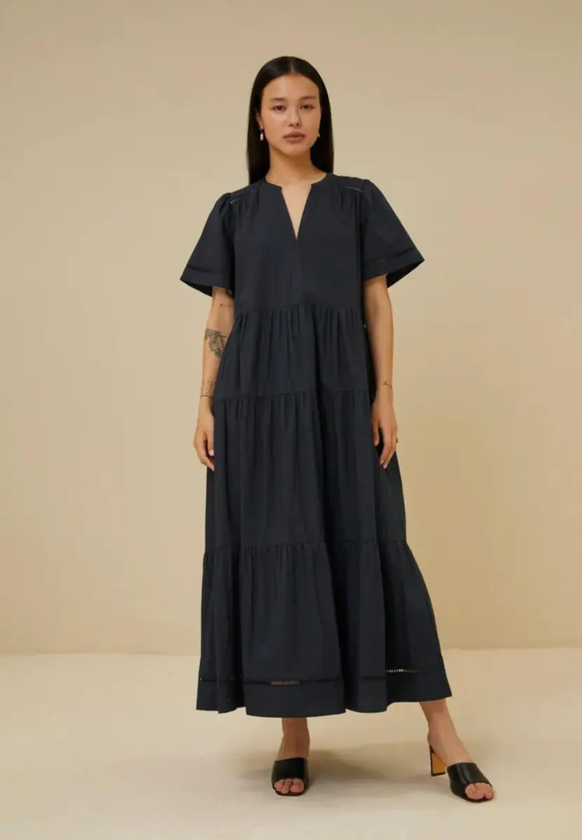 By-Bar | Jay poplin dress 856 - midnight