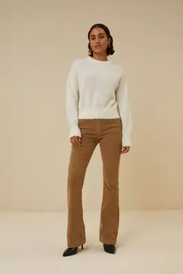 By Bar | leila velvet pant 413 - clay