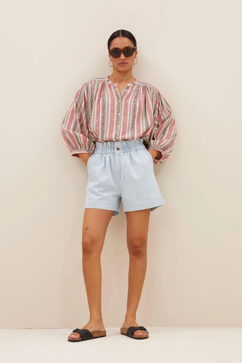 By Bar | Leon bleached denim short