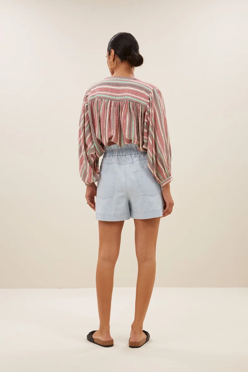 By Bar | Leon bleached denim short