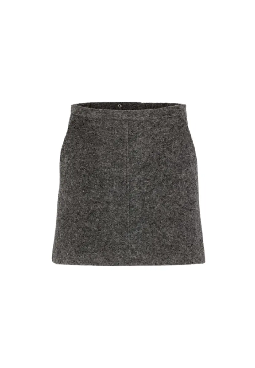 By Bar | lot woolen skirt 835 - dark grey melee