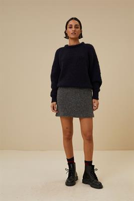 By Bar | lot woolen skirt 835 - dark grey melee