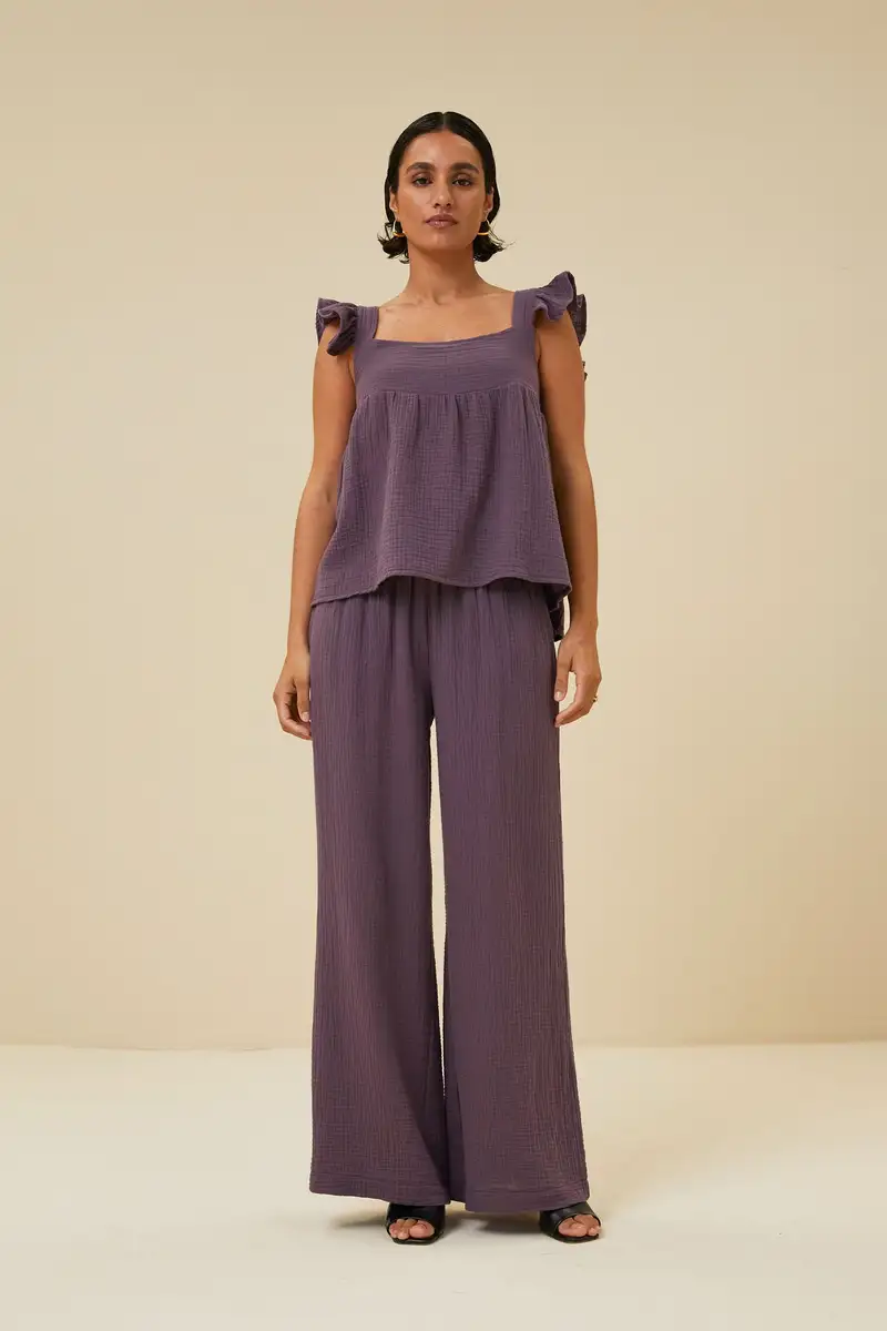 By Bar | loua doppia pant dark lavender