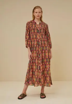 By-Bar | Loulou summer ikat dress 674 summer ikat print