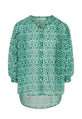 By-Bar | Lucy graphic blouse 433 - graphic green print