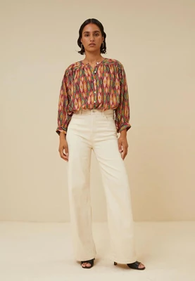 By-Bar | Lucy summer ikat blouse 674 - summer ikat print