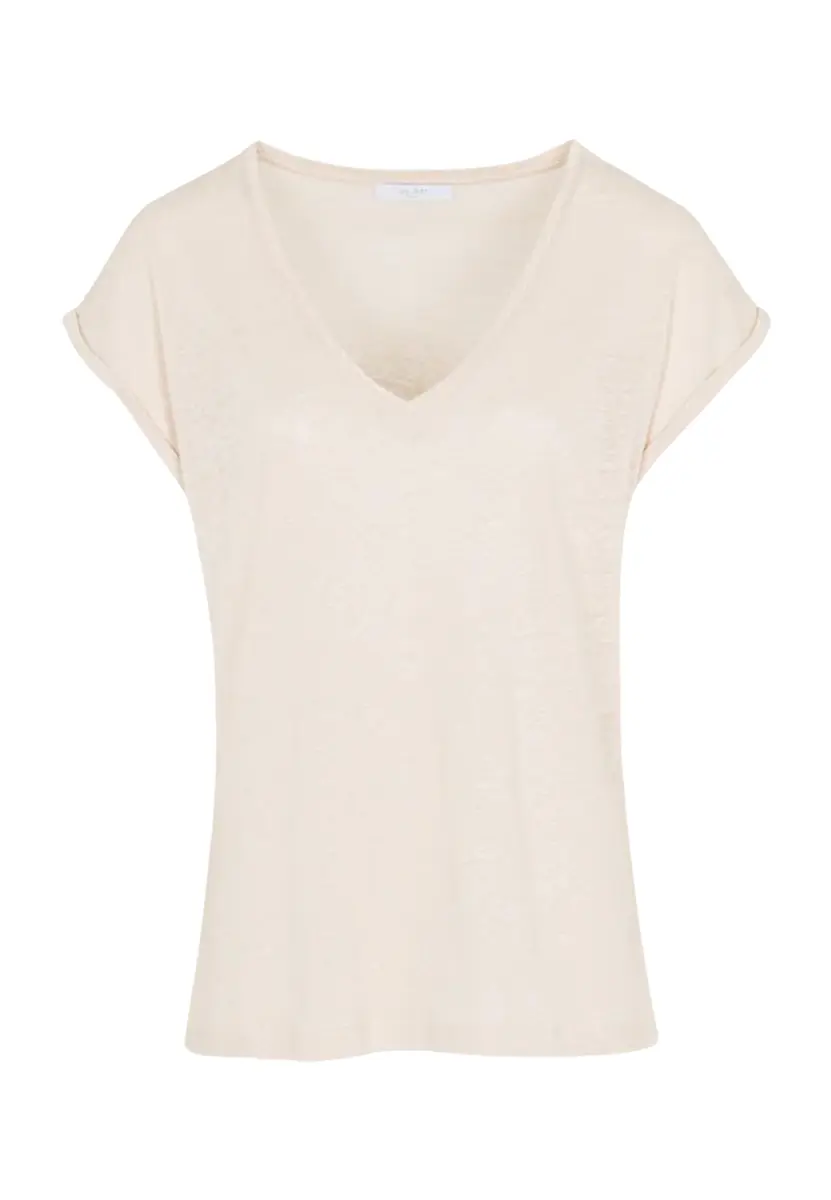 By-Bar | Momi linen top 025 - oyster