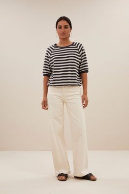 By-Bar | Neva slub stripe top