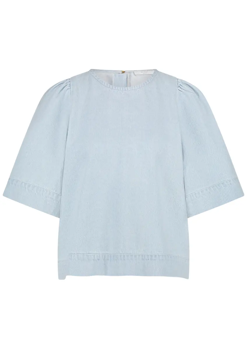 By Bar | Olivia bleached denim blouse