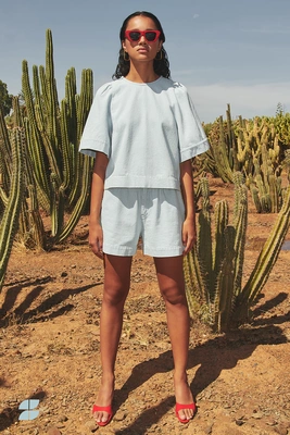 By Bar | Olivia bleached denim blouse