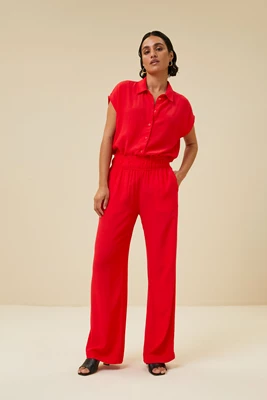 By-Bar | robyn viscose pant poppy red