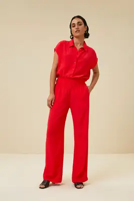 By-Bar | robyn viscose pant poppy red