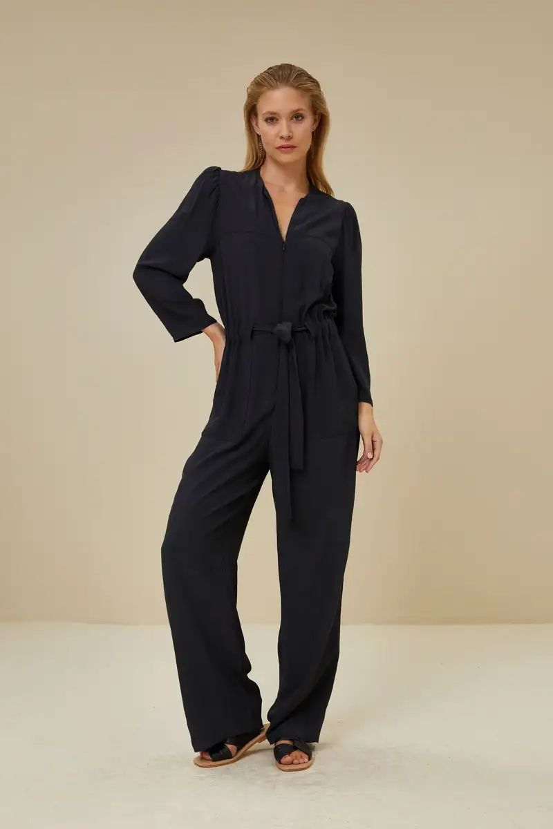 By Bar | vida solid jumpsuit 856 midnight
