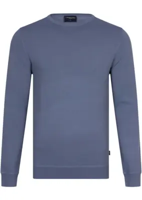 Cavallaro | Mileno R-Neck Pullover Grey Blue