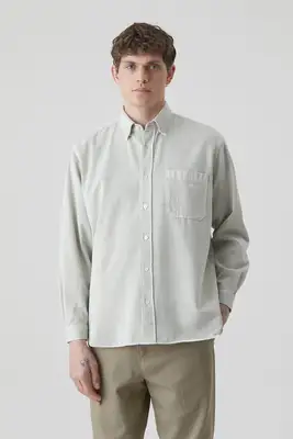 Closed | formal army shirt marl stone