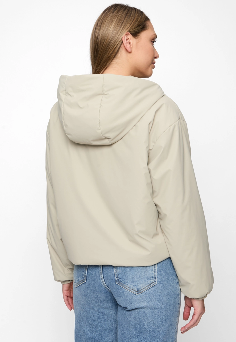 Covered | Ladies pu jacket - knitted l612fc pam