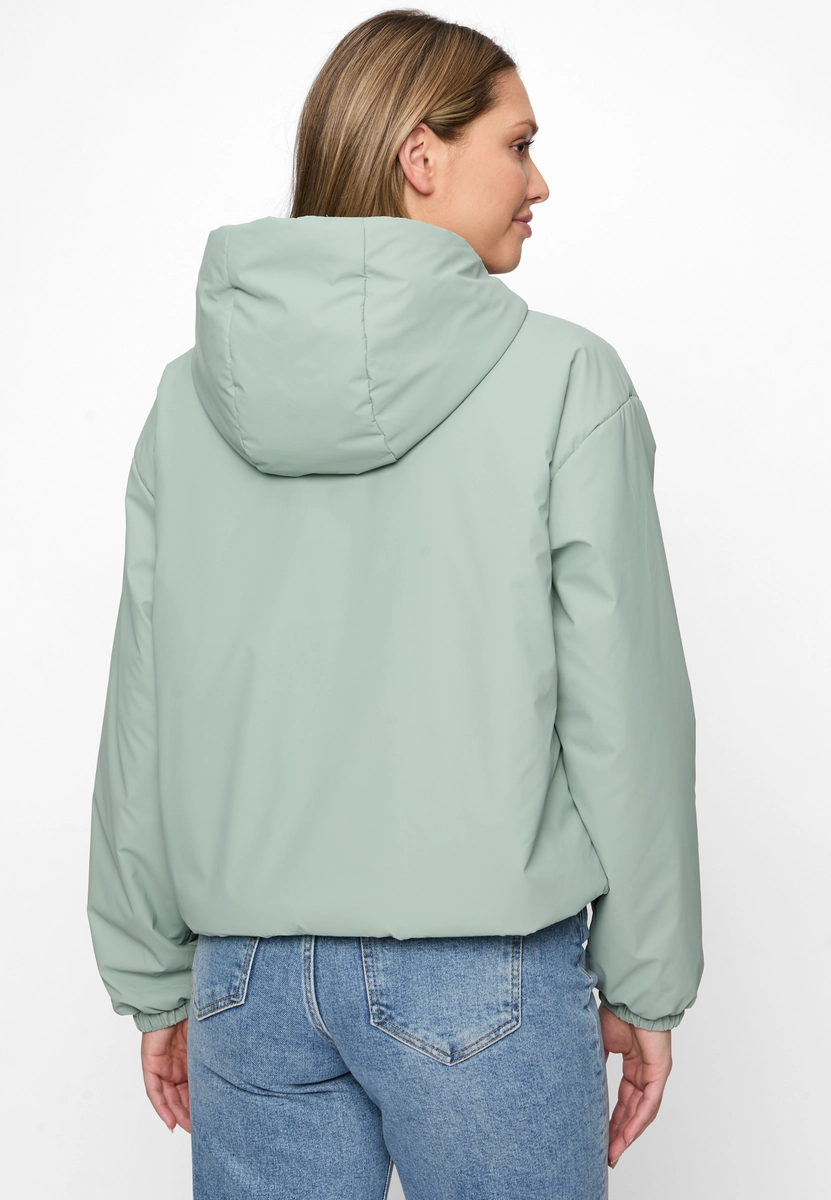 Covered | Ladies pu jacket - knitted l612fc pam