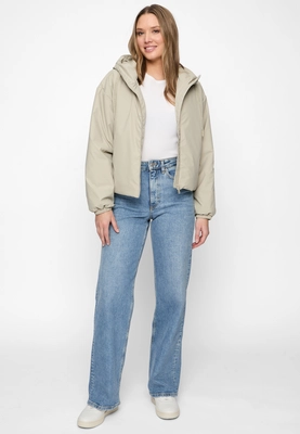 Covered | Ladies pu jacket - knitted l612fc pam