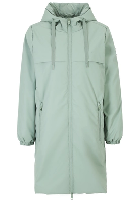 Covered | Ladies pu jacket - knitted l613fc pearl