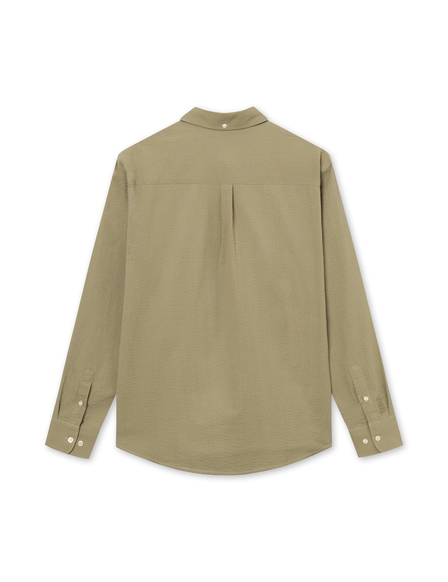 Foret | Bush seersucker shirt olive