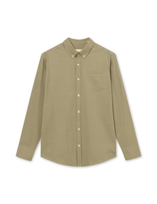 Foret | Bush seersucker shirt olive