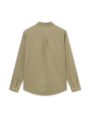 Foret | Bush seersucker shirt olive