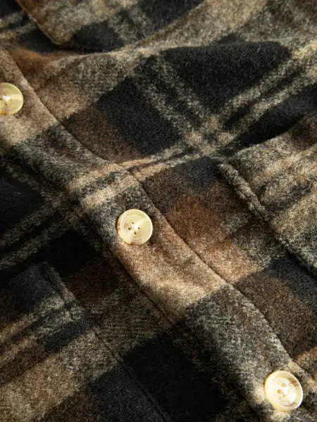 Foret | IVY WOOL OVERSHIRT - BROWN CHECK