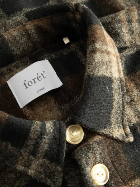 Foret | IVY WOOL OVERSHIRT - BROWN CHECK