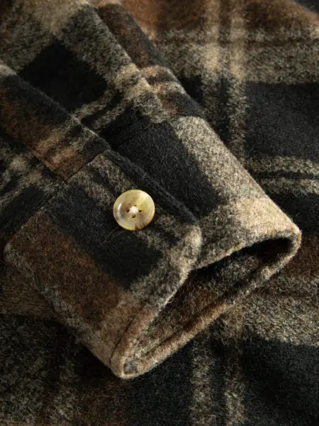 Foret | IVY WOOL OVERSHIRT - BROWN CHECK