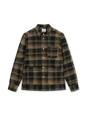 Foret | IVY WOOL OVERSHIRT - BROWN CHECK