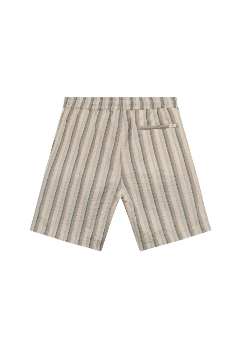 Foret | Otter seerssucker shorts grey stripe