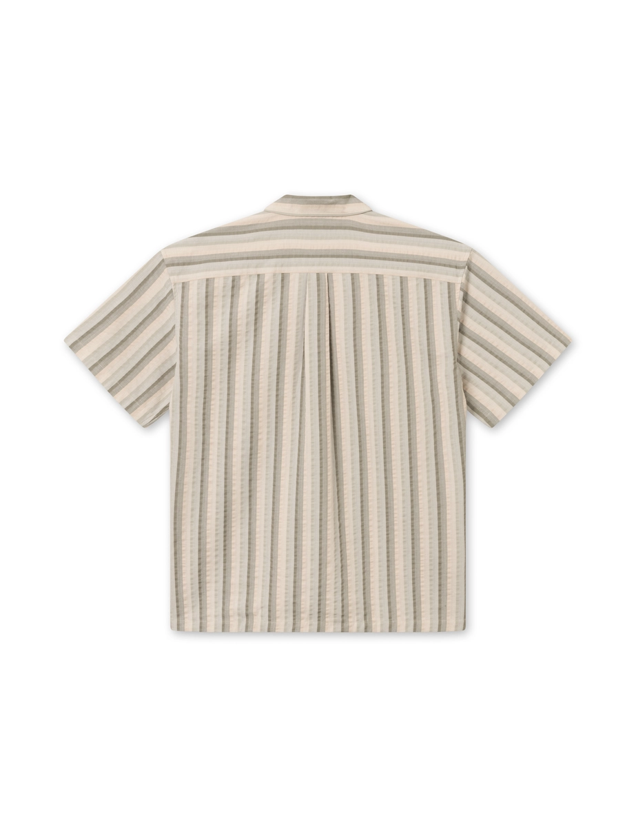 Foret | Otter seerssucker ss shirt grey stripe