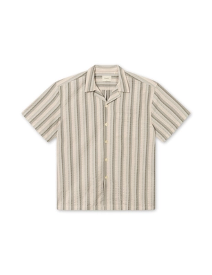 Foret | Otter seerssucker ss shirt grey stripe