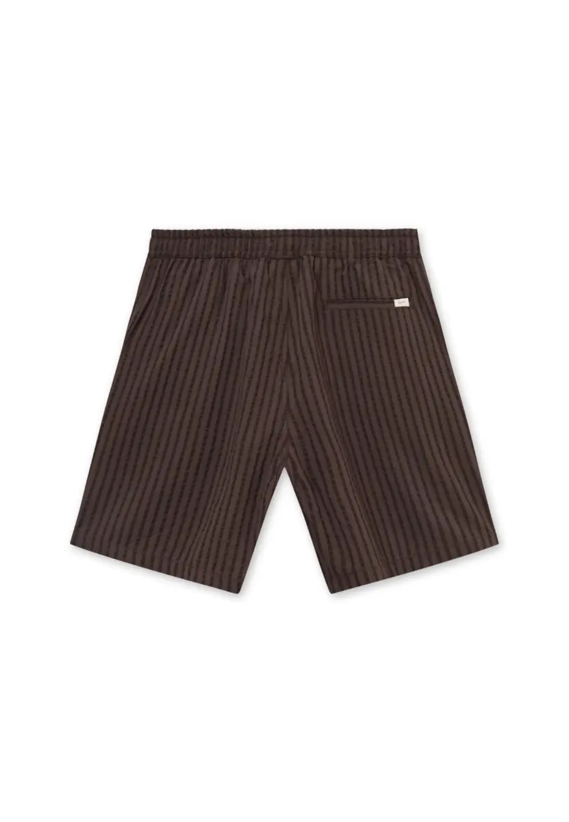 Foret | Vole seersucker shorts deep brown