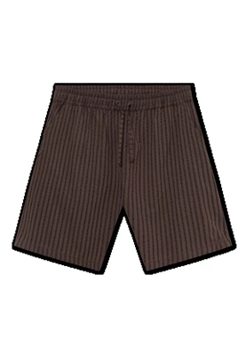 Foret | Vole seersucker shorts deep brown