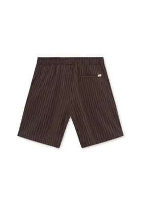 Foret | Vole seersucker shorts deep brown