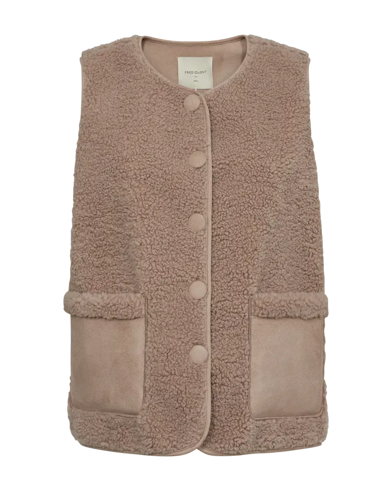 Fqlamby-waistcoat simply taupe