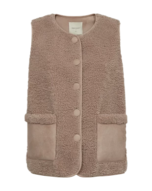 Fqlamby-waistcoat simply taupe