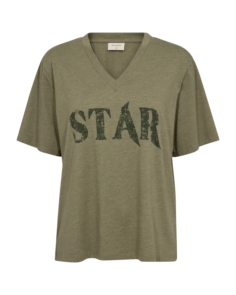 Freequent Brands of Scandinavia | FQBURN-TEE Deep Lichen Green w Deep
