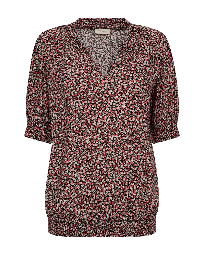 Freequent | Fqadney-blouse hot coral w. black