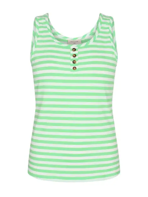 Freequent | FQBASACIE-TO-STRIPE Summer Green w. Brilliant whit