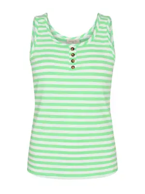 Freequent | FQBASACIE-TO-STRIPE Summer Green w. Brilliant whit